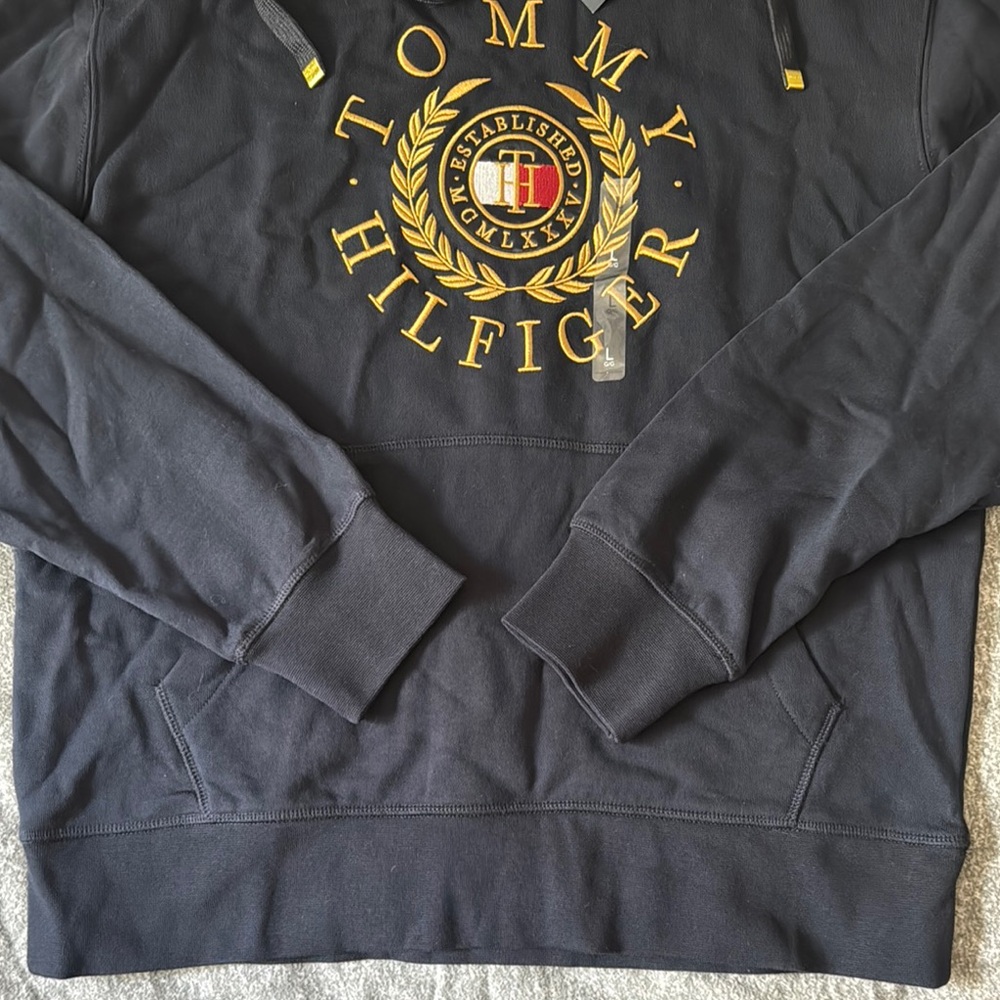 Tommy Hilfiger Blue Hoodie Sweatshirt Men’s L NWT - Picture 7 of 13